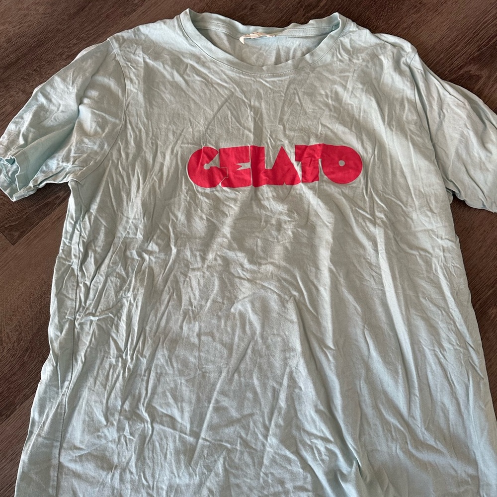 Sezane Gelato T-Shirt in Sea Green Fuschia - Picture 2 of 4
